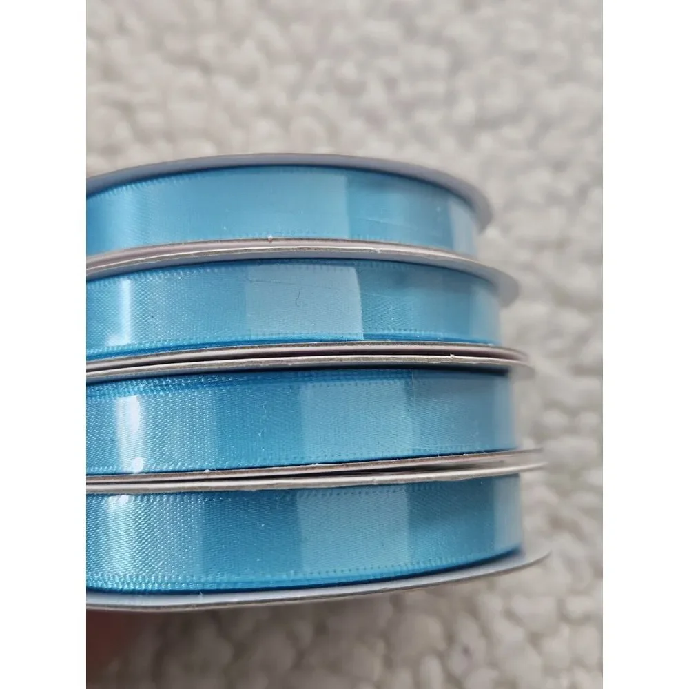 Darice Basic Expressions Ribbon Double‎ Face Satin Turquoise 3/8 in 8 Yards